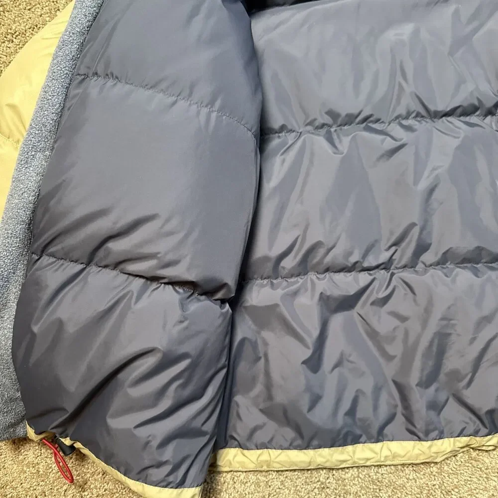 Nautica Men’s Puffer Coat 80% Down‎ 20% Waterfowl Feather Beige Sz L EUC Winter